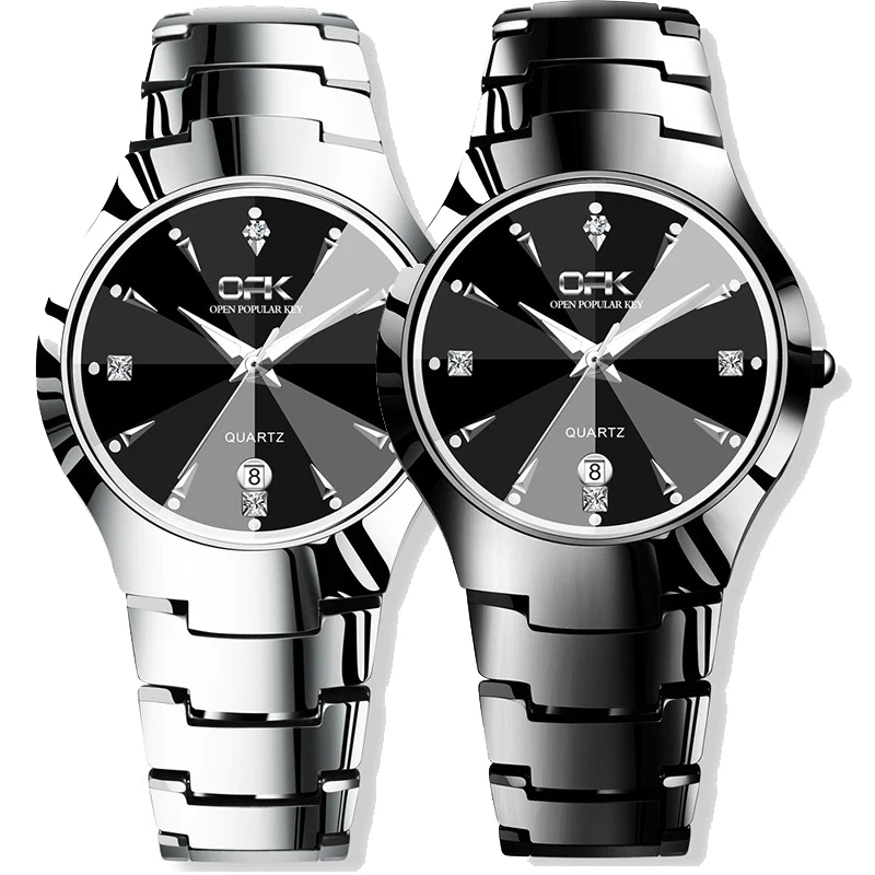 

Часы наручные OPK Мужские кварцевые, модные повседневные деловые, с браслетом из нержавеющей стали