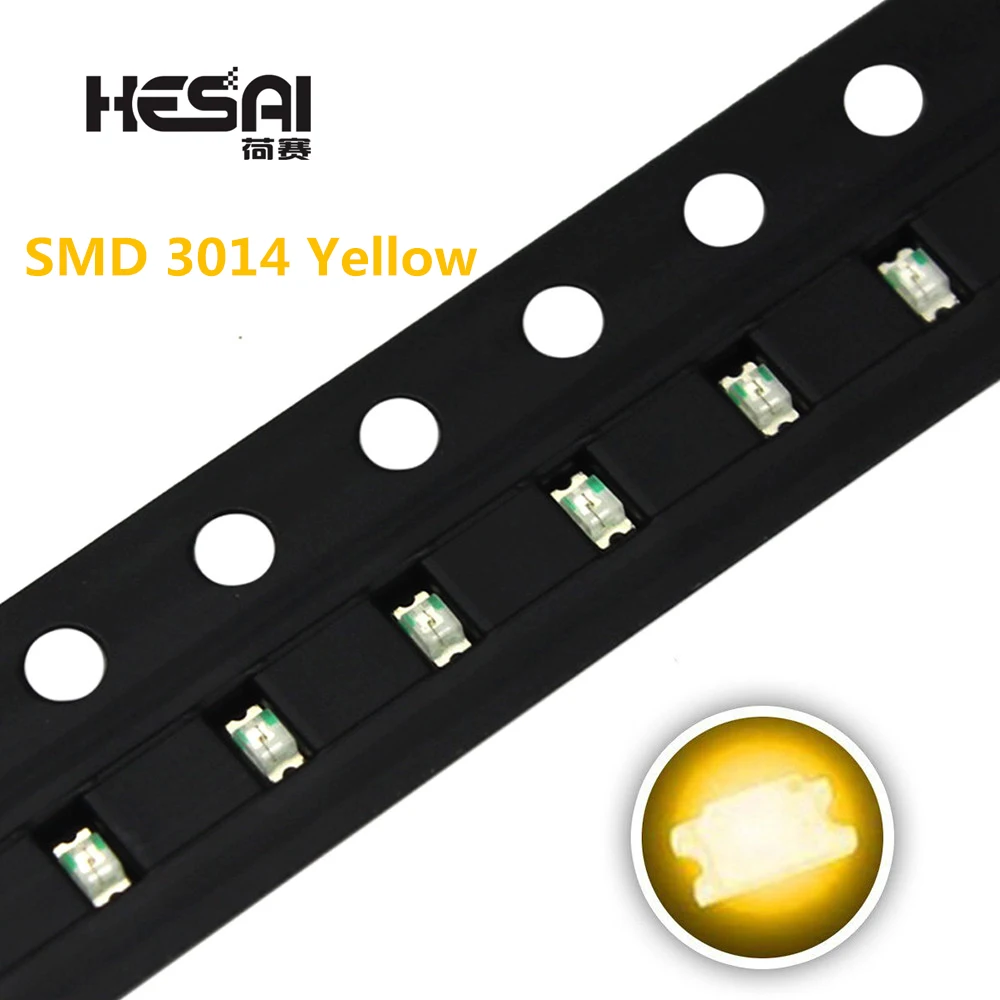 100 шт./лот 5 цветов 3014 SMD светодиодный супер яркий красный/зеленый/синий/желтый/белый прозрачный СВЕТОДИОДНЫЙ светильник