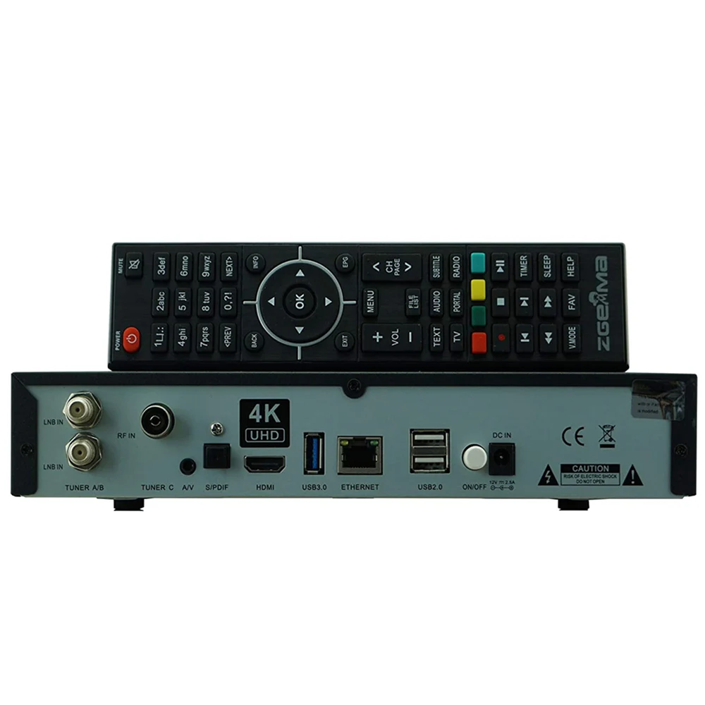 Спутниковый ресивер Zgemma H7S E2 Linux 4K UHD 2 * DVB-S2/S2X + DVB-T2/C три тюнера цифровой декодер