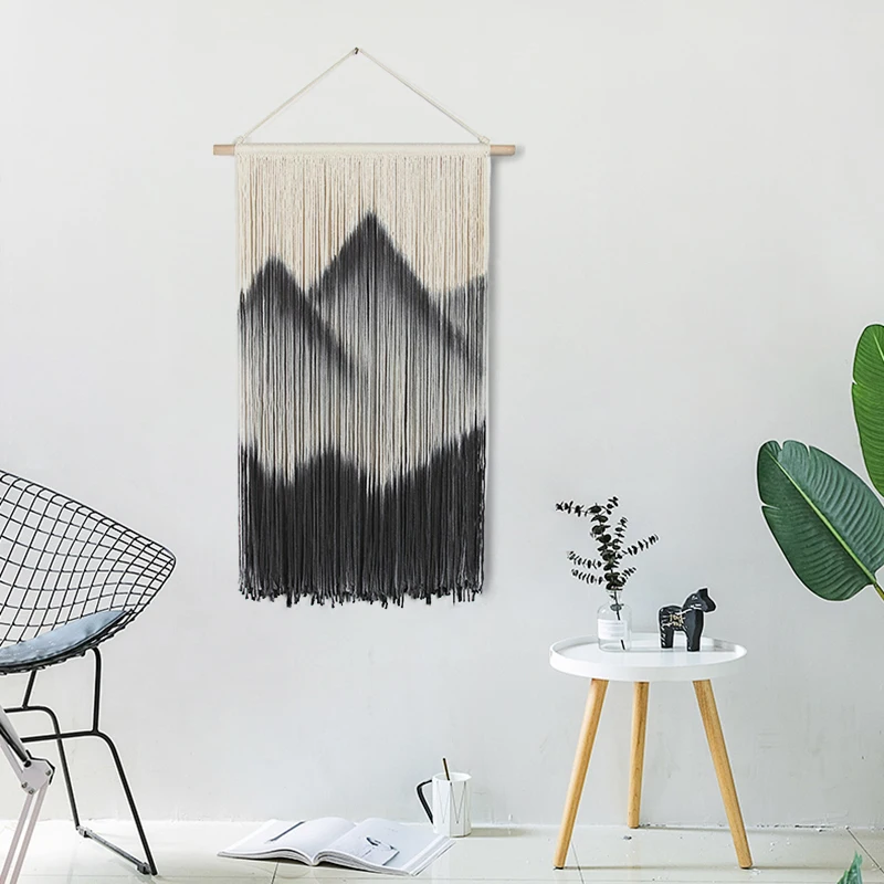 Настенный Гобелен макраме в скандинавском стиле крашеный вручную гобелен B & для