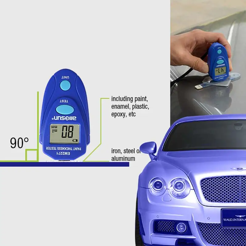 

EM2271 Digital Mini Coating Thickness Gauge Car Film Zinc Paint Thickness Meter Paint Thickness tester Thickness Gauge