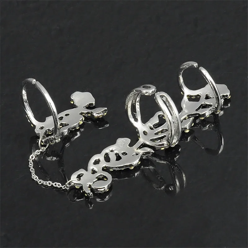 1 шт. Для ЖЕНЩИН ШИК сплав + стразы блестящая с украшением в виде кристаллов кольцо