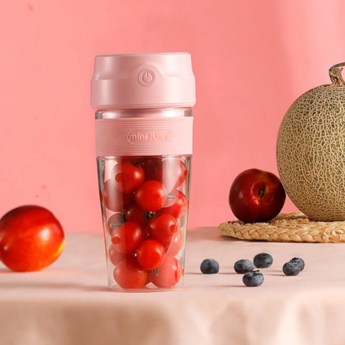 

300ml Mini Portable Electric Juicer Small Fruit Cup Fast Smoothie Blender Food Processor Mixer USB Rechargable Quick Juice Maker