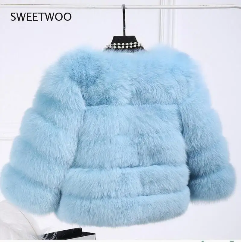 S-3XL Mink Coats Women 2021 Winter Top Fashion Pink FAUX Fur Coat Elegant Thick Warm Outerwear Fake Fur Woman Jacket