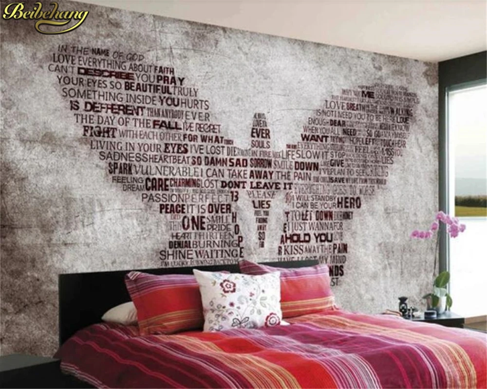 Настенные обои beibehang на заказ абстрактная мозаика английском языке Бабочка