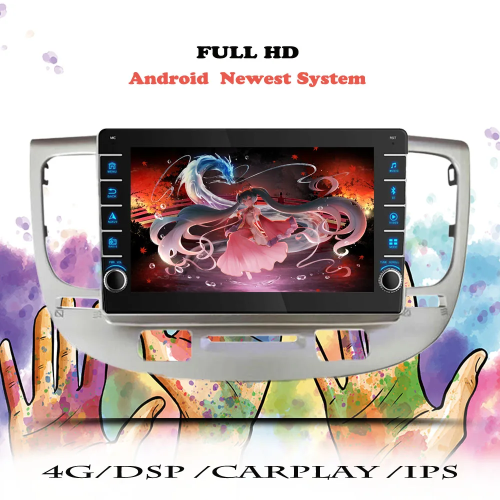 Автомагнитола на Android 10 для Kia RIO 2 RIO2 2005 2006 2007 2008 2009 2010 2011 Carplay мультимедийный плеер