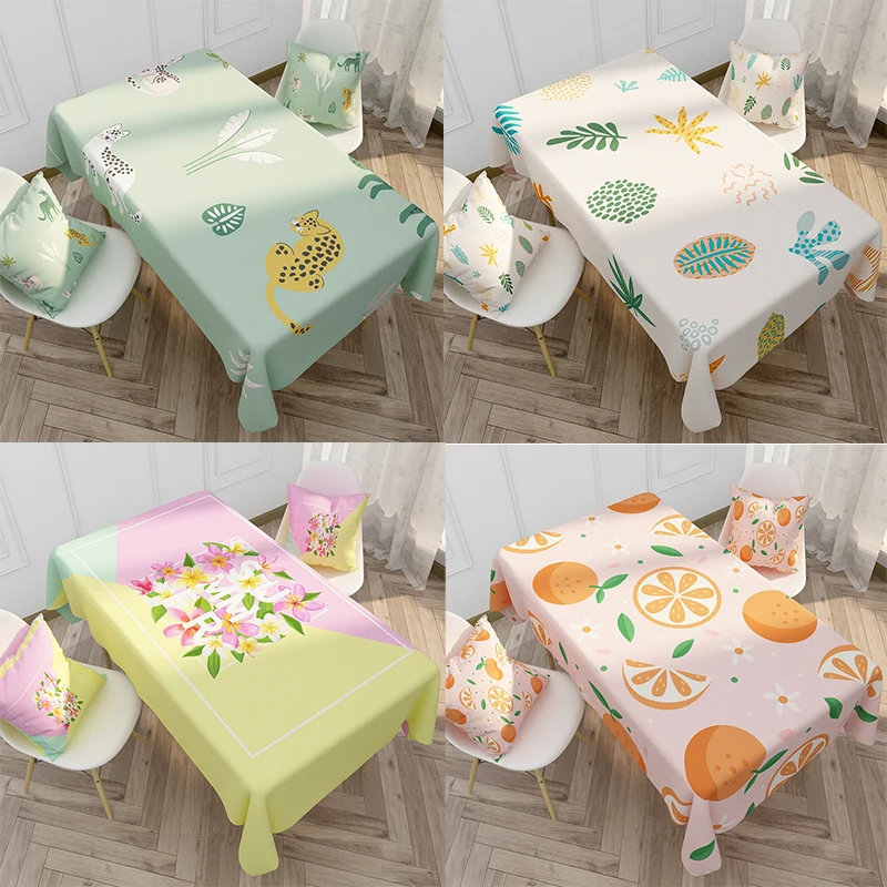 

Tablecloth Small Fresh Cotton and linen waterproof tablecloth tablecloth diapers home decoration fireplace tablecloth