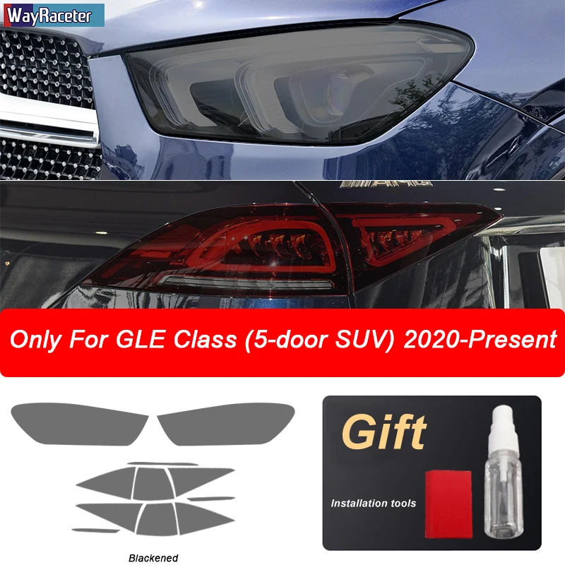 

Защитная пленка для передней фары автомобиля, Прозрачная черная наклейка из ТПУ для Mercedes Benz GLE Class SUV W167 2020 AMG, аксессуары