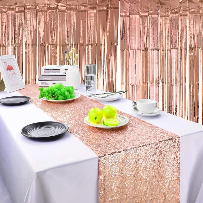 6 шт. комплект украшений для вечеринки из розового золота 2 12 на 108 дюймов