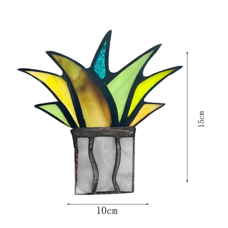 

1PC Mini Acrylic Aloe Potted Plants Decoration DIY Home Decoration Garden Yard Ornaments