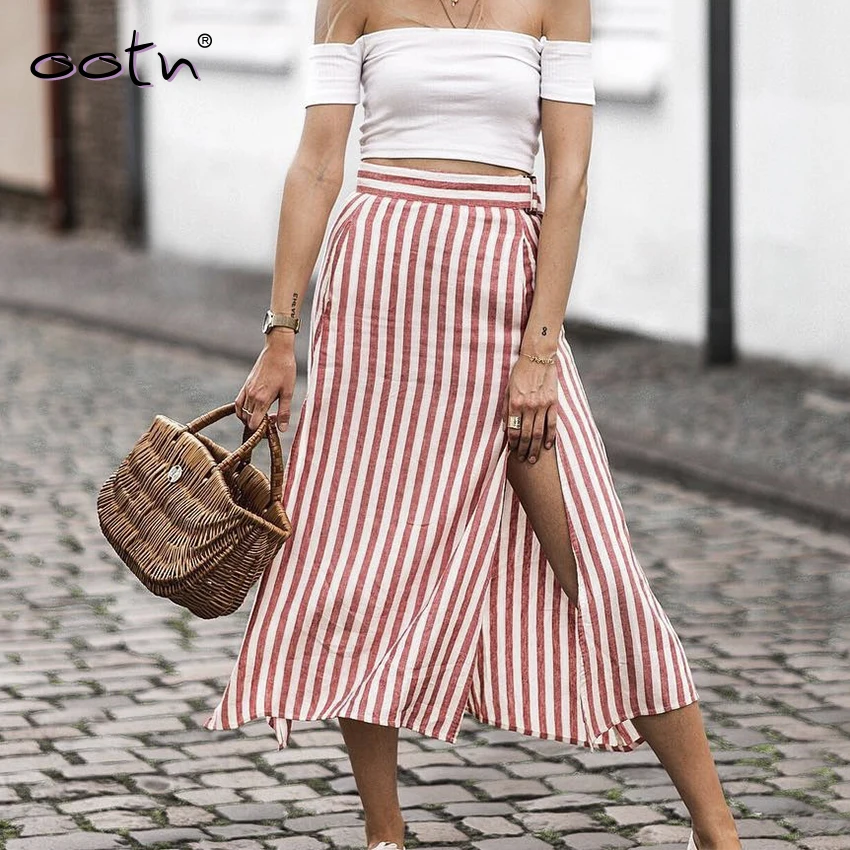 Женская длинная юбка с разрезом bput красная или белая Повседневная офисная