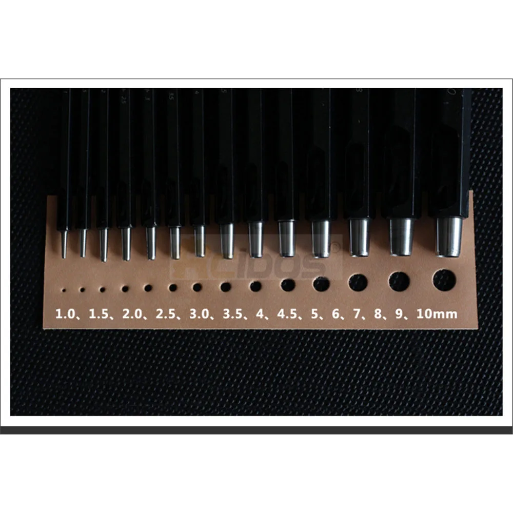 RCIDOS Шестигранная форма DC53 стальная ручка кожаный ремень круглый дырокол диаметр