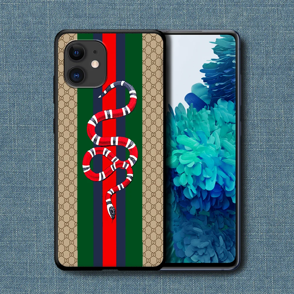 

Italian Luxury Brand Phone Case For iPhone 4 4s 5 5S SE 5C 6 6S 7 8 Plus X XS XR 11 12 Mini Pro Max 2020 black Etui Tpu Coque