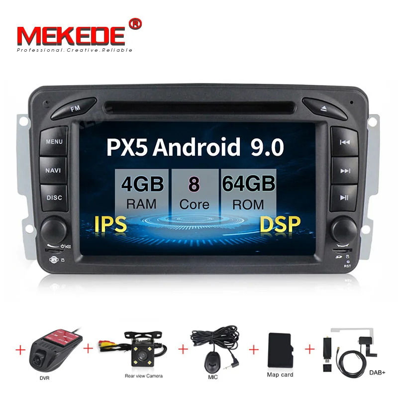 MEKEDE Автомобильный мультимедийный плеер Android 9 0 2 Din GPS Авторадио для
