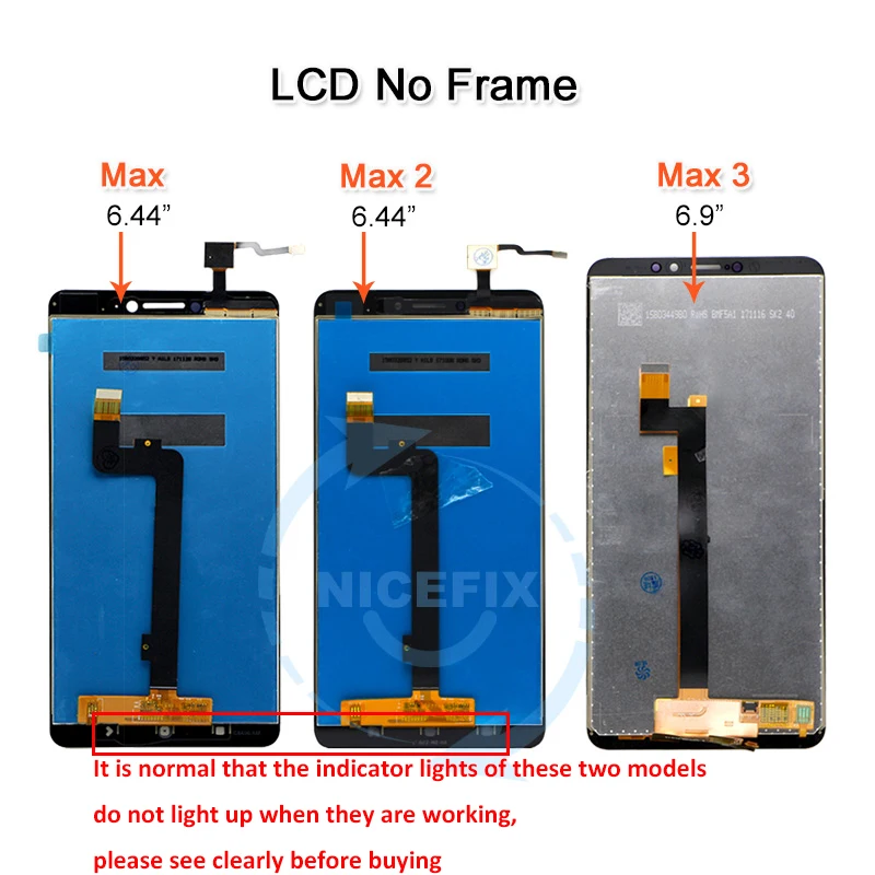 ЖК-дисплей с сенсорным экраном и дигитайзером в сборе для Xiaomi Mi Max 2 сменный черный