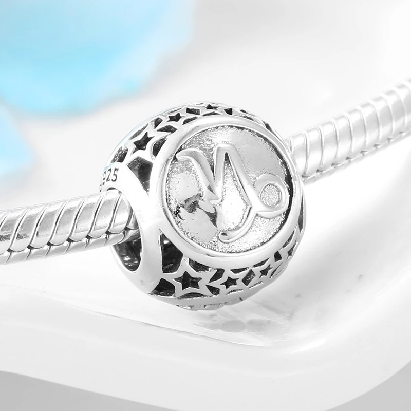 Новые оригинальные подвески-бусины в виде знаков зодиака серебряные созвездия