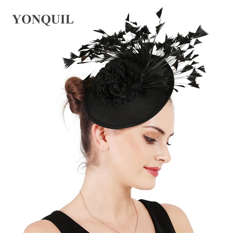 Женский головной убор с надписью Sinamay шляпа невесты для торжественных случаев