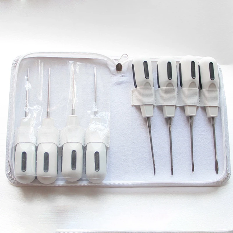 

8Pcs Stainless Steel Luxating Lift Elevators Clareador Curved Root Dentist Instrument With Plastic Handle