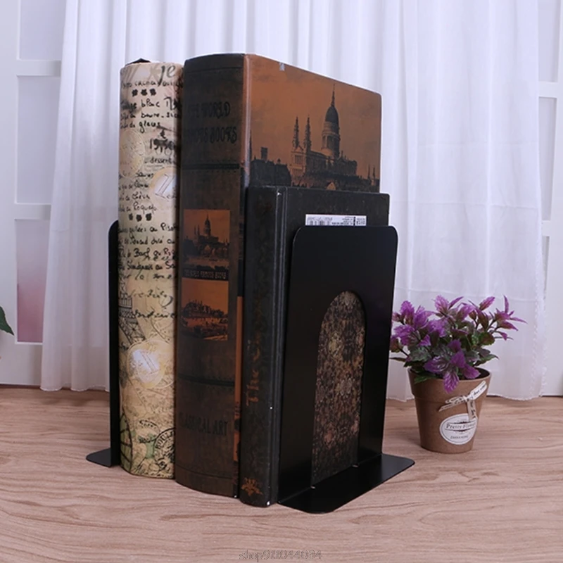 

Simple Style Metal Bookends Iron Support Holder Nonskid Desk Stands For Books Ja21 21 Dropship
