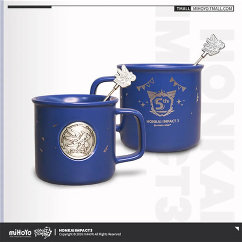 

Anime Game Honkai Impact 3 COSPLAY 5th Anniversary Theme With Stirring Rod Valkyrie Nameplate Mug Coffee Cup Christmas Gift