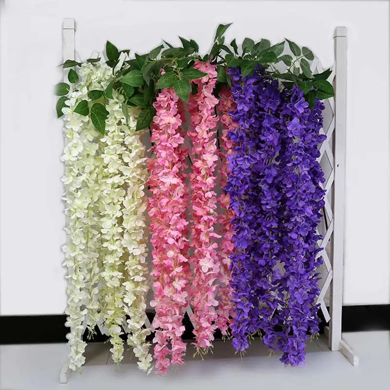 10 шт. ротанговая лоза светло-фиолетового цвета искусственная Цветочная для