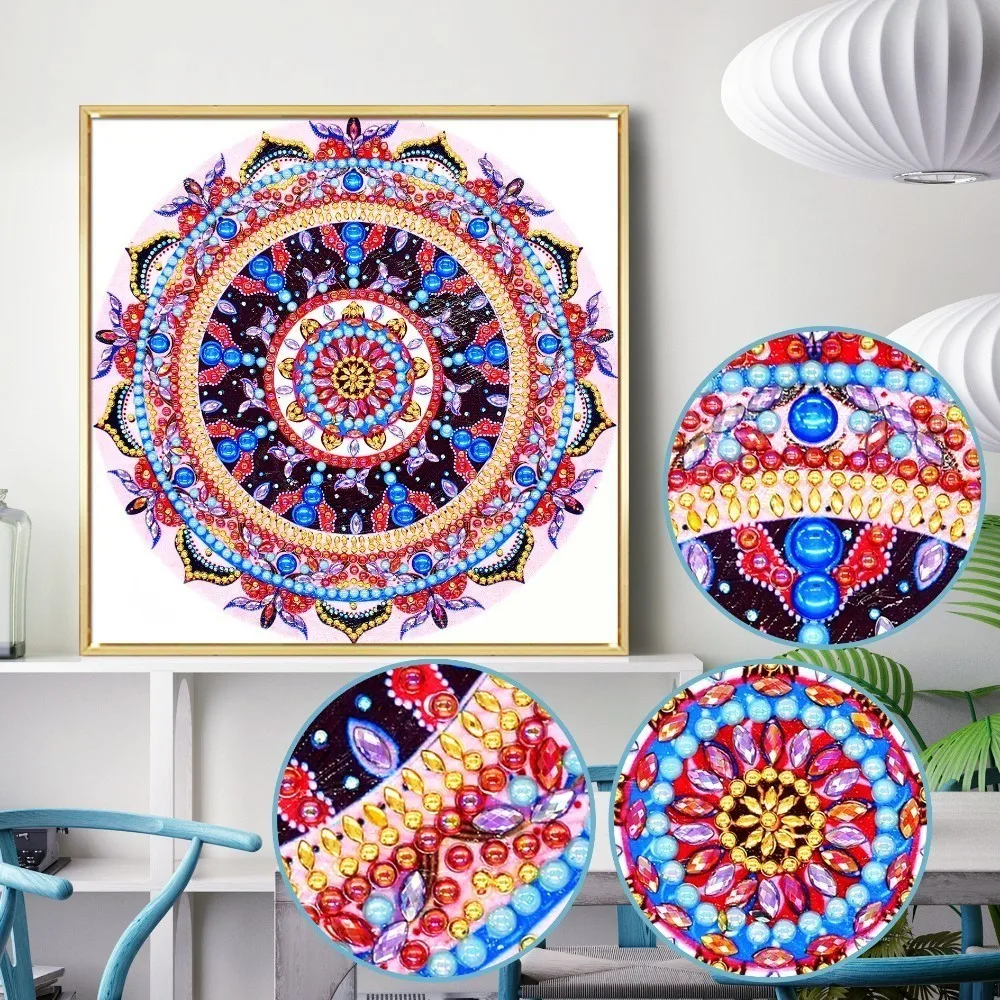 EverShine Diamond Embroidery Special Shape Mandala Picture Rhinestones Painting Cross Stitch Flowers Mosaic Kits | Дом и сад