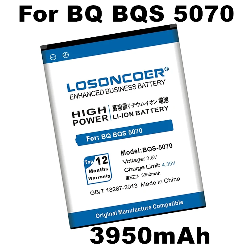 Аккумулятор LOSONCOER Magic для BQ BQS5070 BQS 3950 мобильный телефон аккумулятор 5070 мАч быстрая