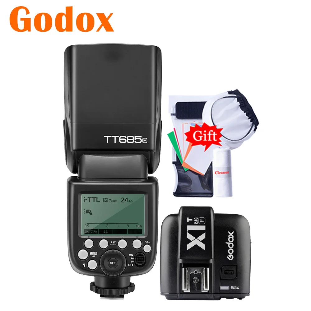 Godox TT685F 2 4G Беспроводная GN60 HSS 1/8000 s TTL вспышка Speedlite X1T-F триггер для Fujifilm Fuji