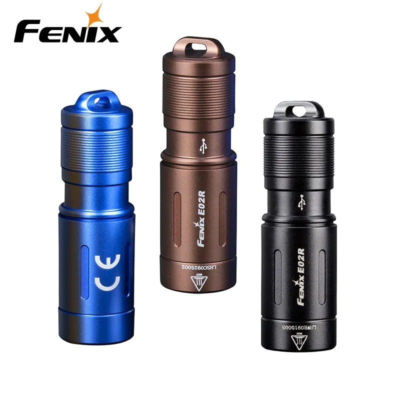 

Fenix E02R USB rechargeable keychain flashlight built-in rechargeable Li-polymer battery