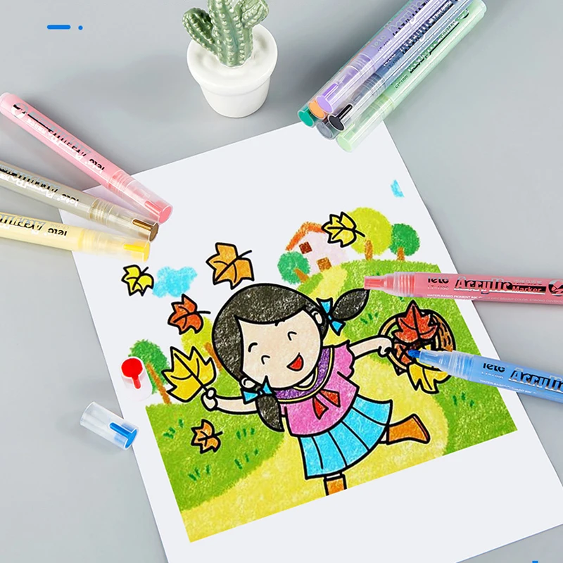 2022 новые акриловые маркеры 12/24 Morandi Colors Painter Rocks живопись манга Рисование