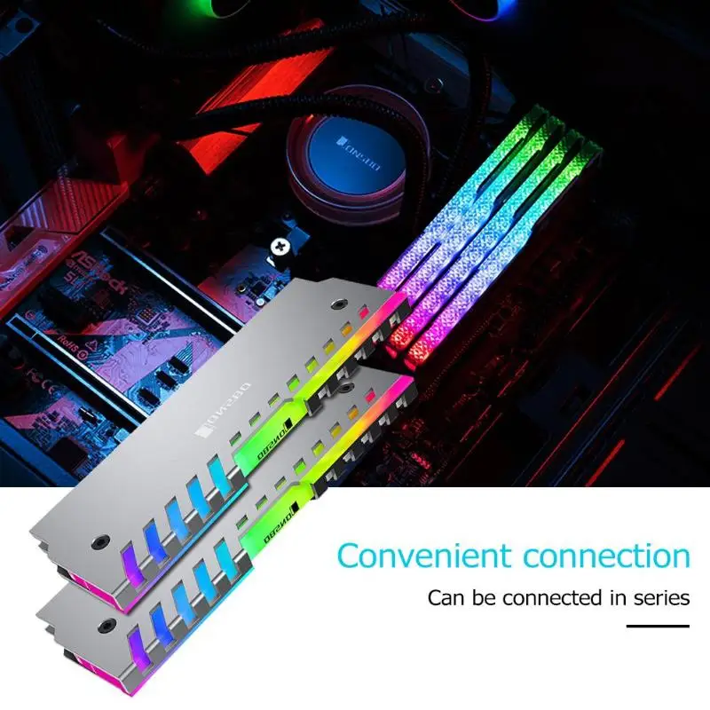 Jonsbo 2 шт RGB охлаждающий жилет памяти 256 цвет авто изменение рабочего стола NC-2 радиатор охлаждающий жилет теплоотвод ОЗУ
