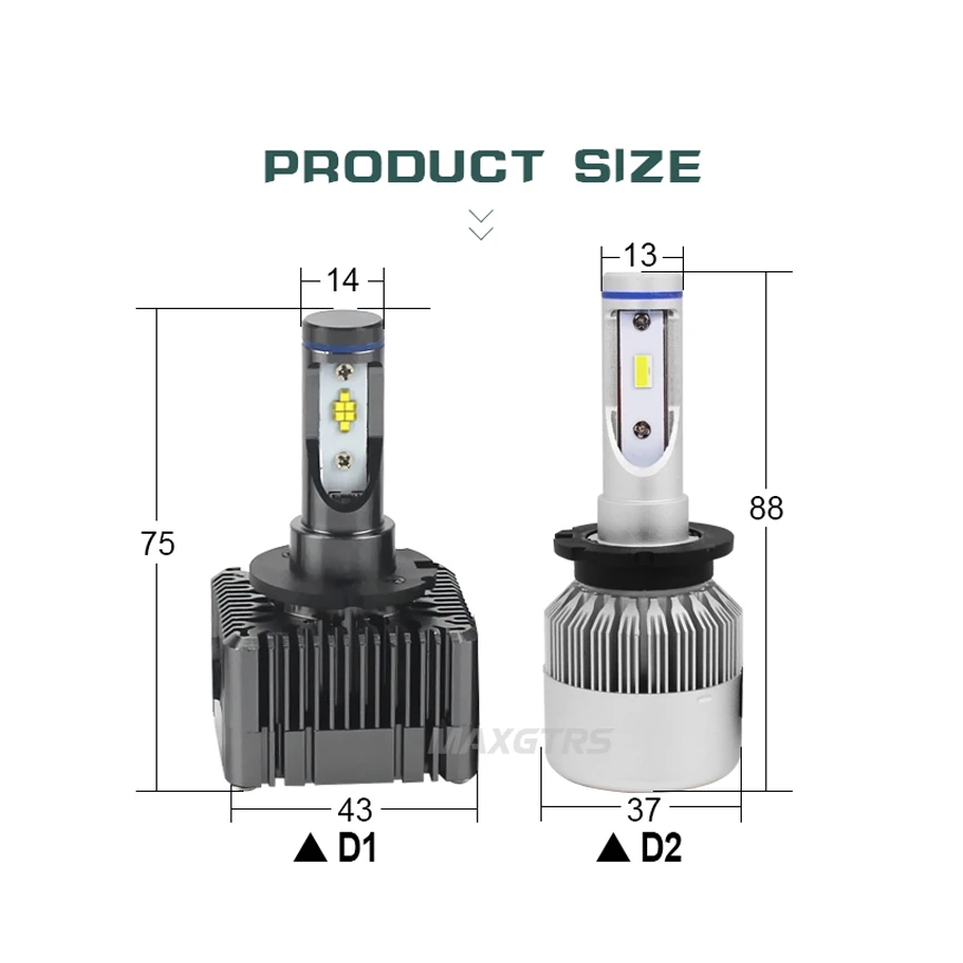 2x Plug & Play D1 D2 D3 D4 S R 72W Автомобильный светодиодный комплект для преобразования фар