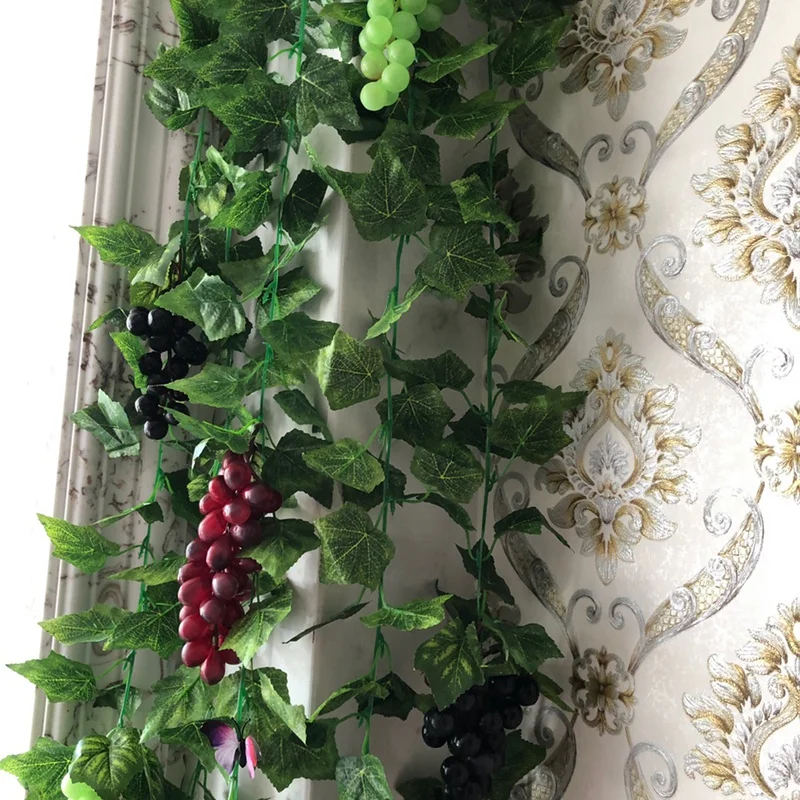 12 Bunches Artificial Grapes Simulation Decorative Lifelike Fake Clusters for Wedding Wine Kitchen Centerpiece |
