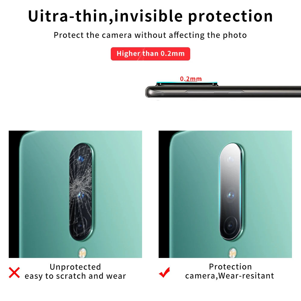 Для Oneplus 7T 8 Pro 5G Защитная пленка для объектива 9D прозрачная устойчивая к царапинам