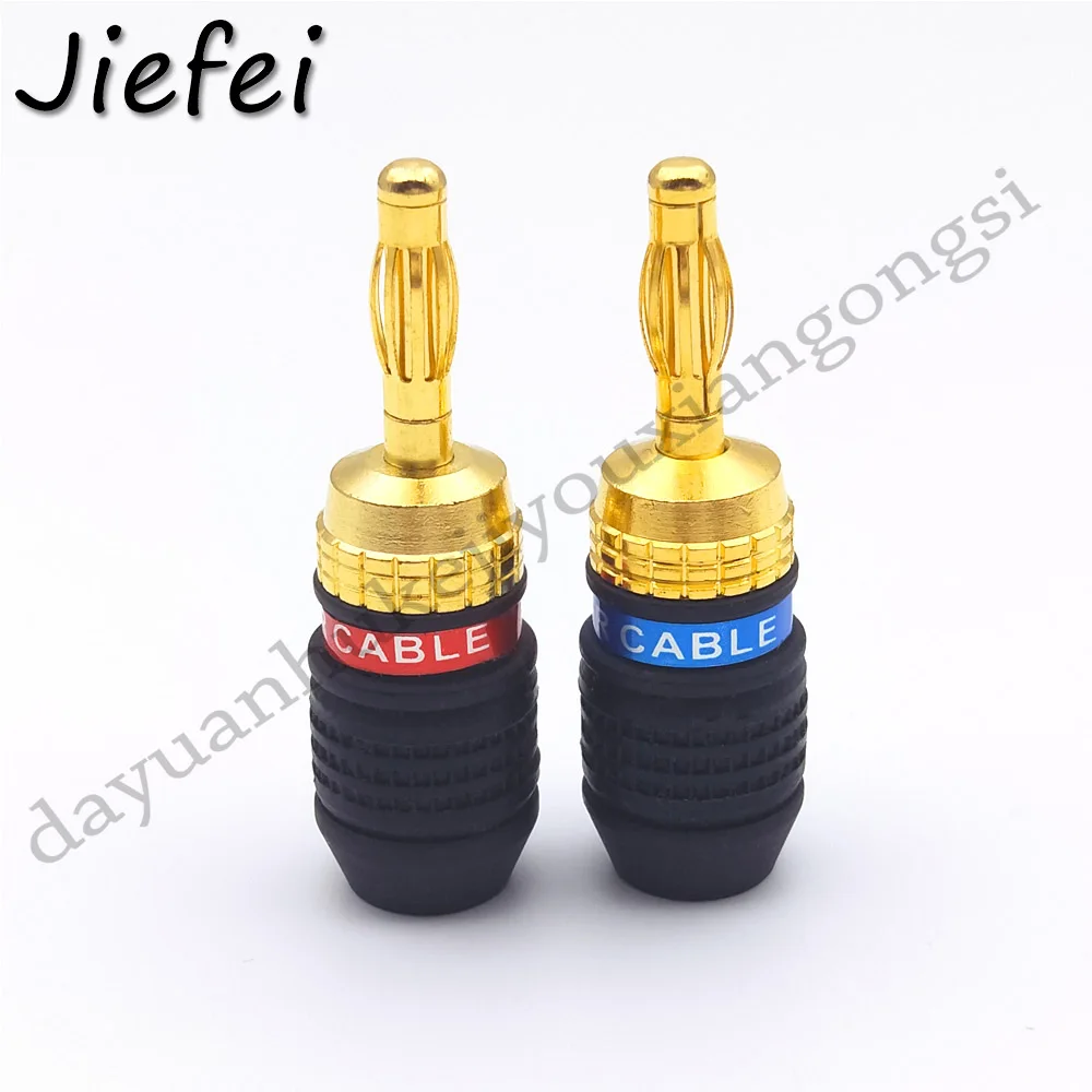 2 шт. медный динамик переходник для вилки типа банан 4 мм разъем провода 24 К