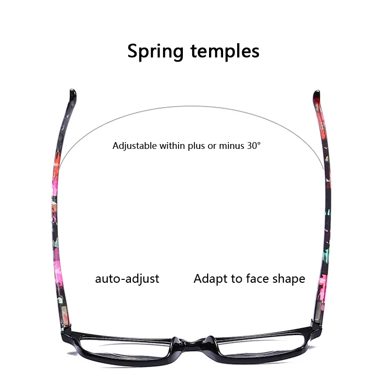 

Fashion Full-frame Reading Glasses Print Presbyopia Eyeglasses With Diopter +1.0 +1.5 +2.0 +2.5 +3.0 +3.5 4.0 Women Men Eye-wear