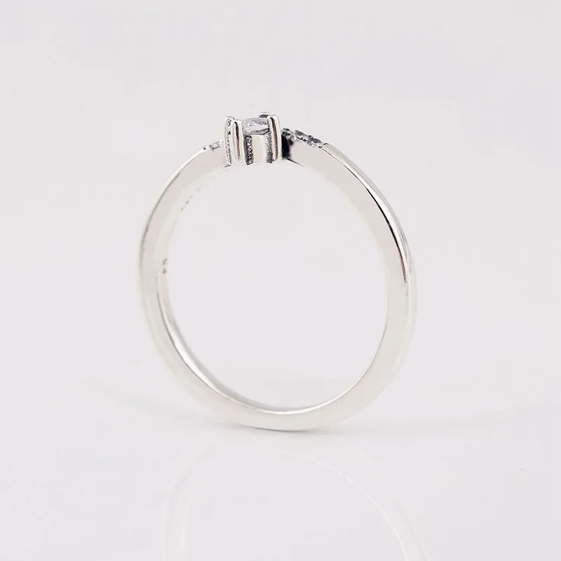 

100% 925 Sterling Silver Pan Ring Silver Shiny Wish Drop Pan Ring For Women Wedding Party Gift Fashion Jewelry