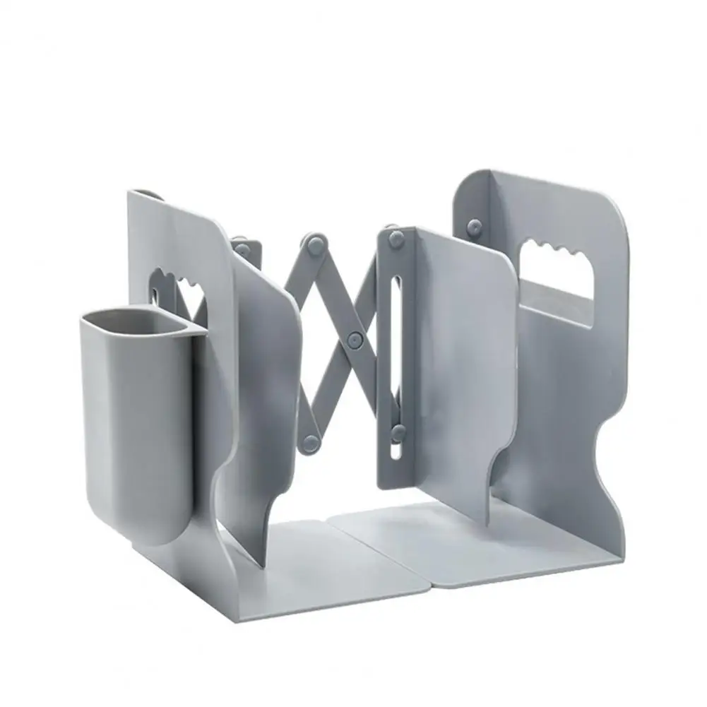 

Bookshelf Bookend Retractable Student Book Desktop Storage Rack with Pen Holder