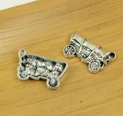 

Charm for making jewelry 10pcs 24x14mm antique silver color vehicle charms
