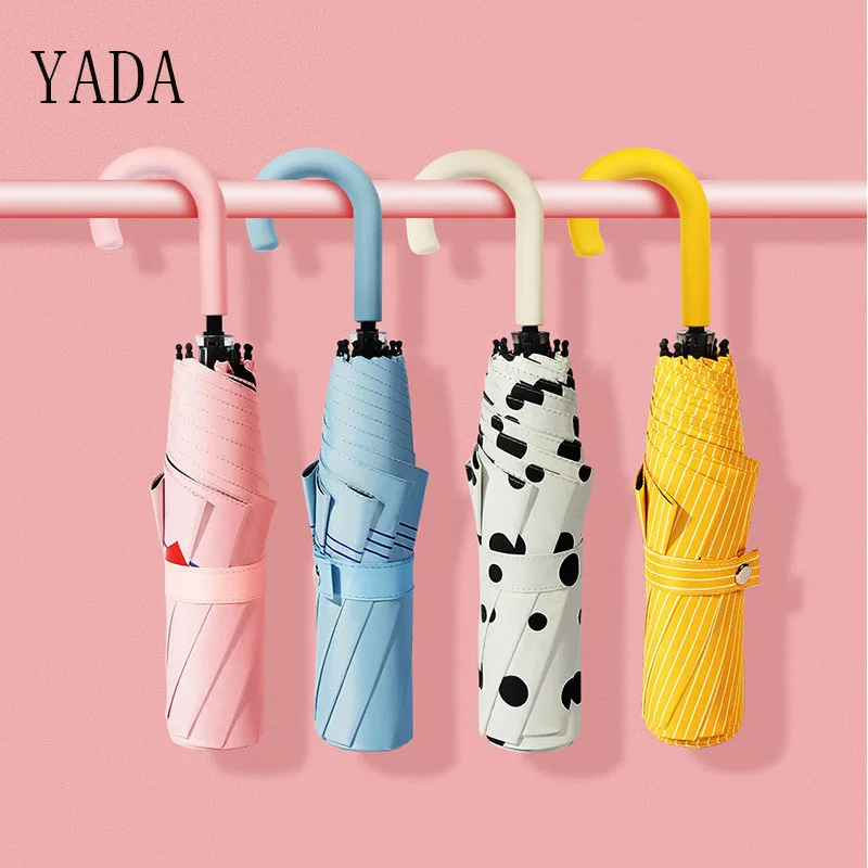 Зонт YADA складной с изогнутой ручкой для мужчин и женщин роскошный зонтик