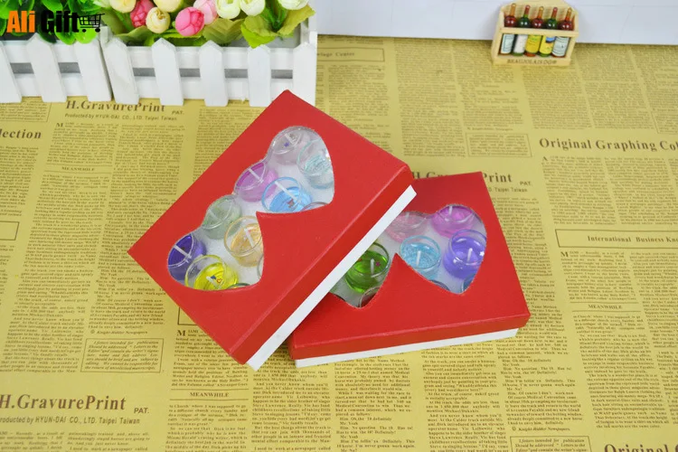 Модные романтические стеклянные желеобразные свечи для украшения свадьбы мини