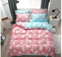 Мультяшная куртка для возраста 3/4 шт. Радуга пододеяльник Постельное белье Twin Queen