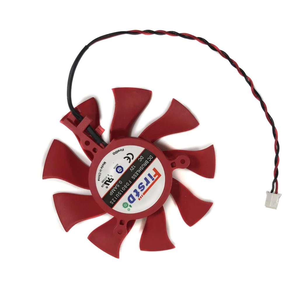 Кулер видеокарты 75 мм 12 В 0 32 А 2 провода контакта FD8015H12S VGA для Sapphire HD4890 HD4860 HD6770 HD6790