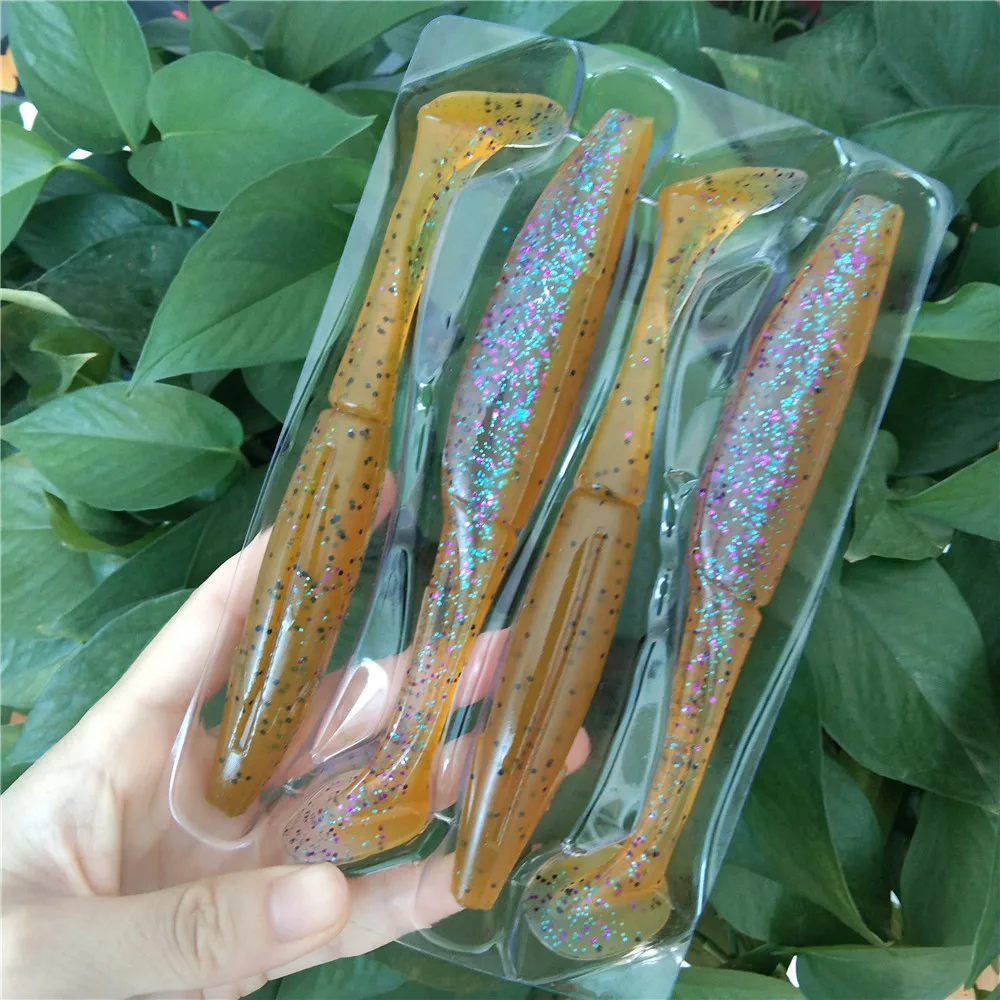 

NOEBY 32pcs 15cm 25g Saltwater Soft Artificial Bait Shad Lure Double Color Rubber Fishing Lures