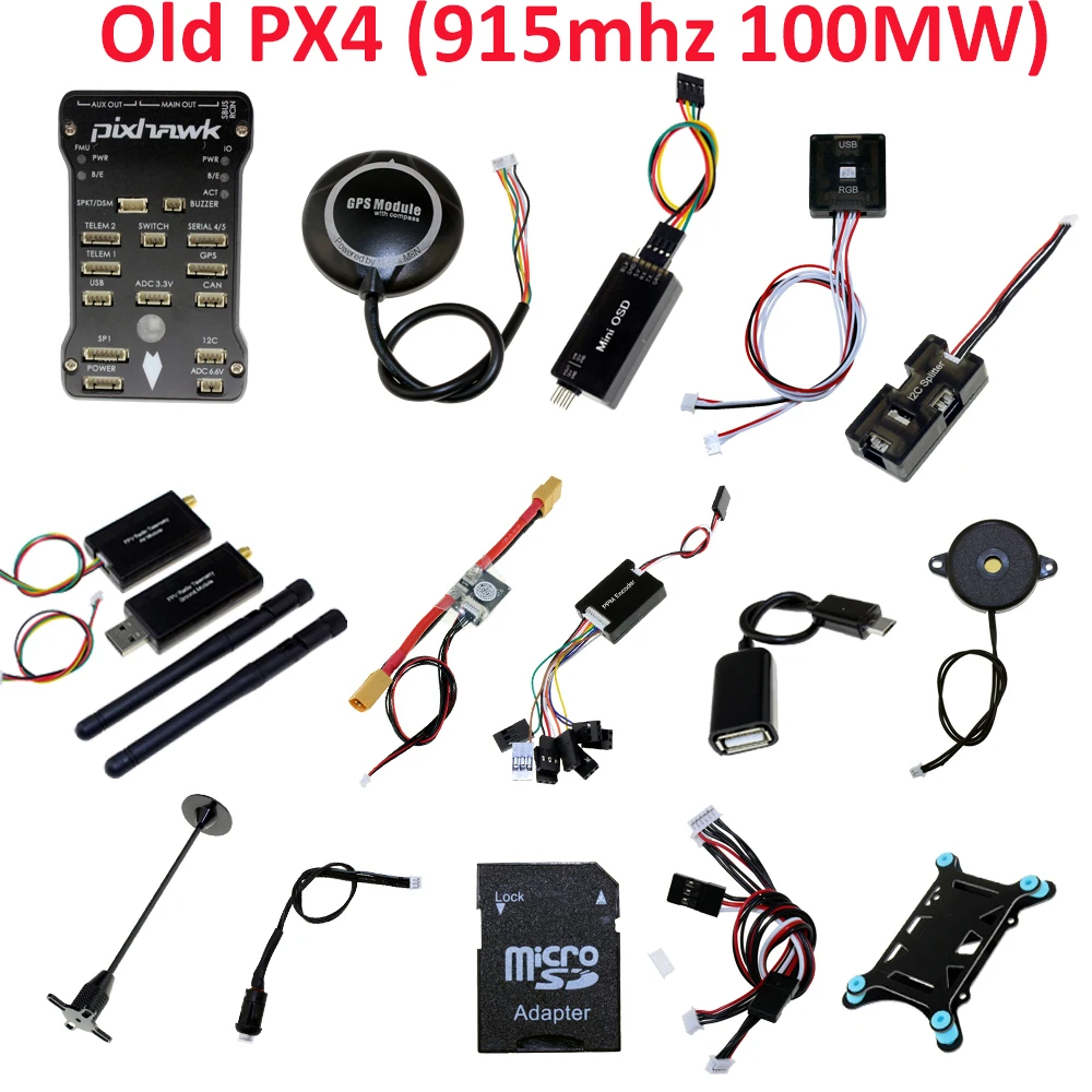 Pixhawk PX4 PIX 2.4.8 игровые джойстики NEO-M8N gps Радио 100 мВт 500 телеметрии OSD 3DR 433 МГц 915 для Радиоуправляемый fpv-дрон рамки - Цвет: 915Mhz 100mw