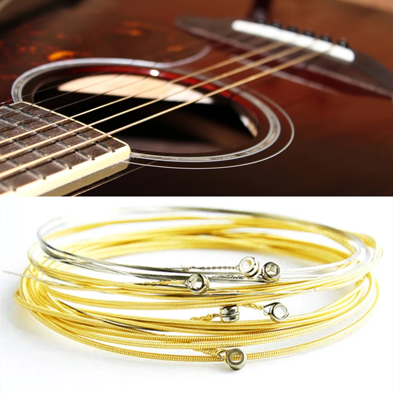 

6pcs/set Universal Acoustic Guitar String Brass Hexagonal Steel Core Strings for Musical Instruments Guitars Strings Guitar Part