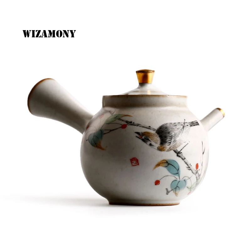 

WIZAMONY New tea set Crackle Glaze Celadon Zisha Ceramics Arts Tay Thi China Tea pot Porcelain yixing Clay Antique Teapot
