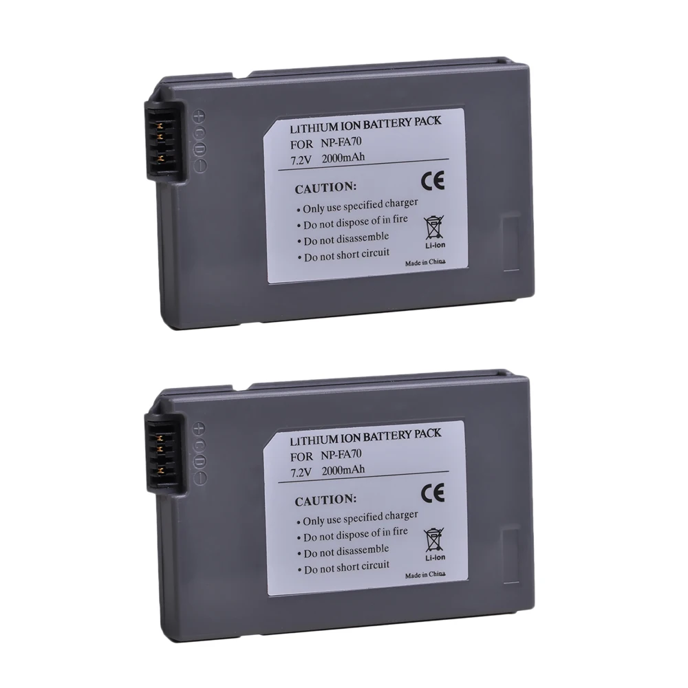 

2000mAh NP-FA70 NPFA70 Battery for Sony NP FA70, NP-FA50, 55E, 90E, DVD7E, DCR-HC53E, PC1000DCR-DVD7, DCR-HC90E