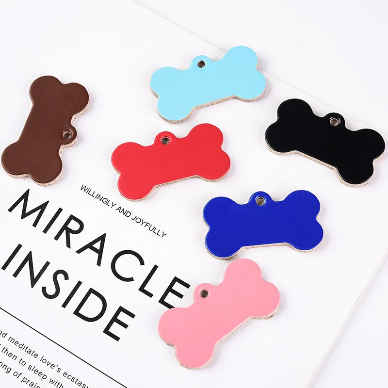 

Dogs Cat Accessories Pet Supplies Pure Cowhide Pet Tag Dog Listing Pet Business Card Cat Card Identity Dog Tag