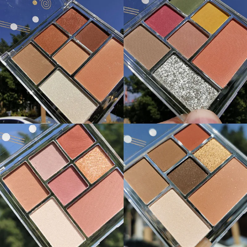 

Seven-Color Trimming Brick Compact Fairy High Light Biying Shadow Powder Brighten Trimming One-piece Combination